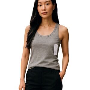 THREADS 4 THOUGHT NAMASTE TANK TOP WOMEN COLOR HEATHER STEEL SIZE S